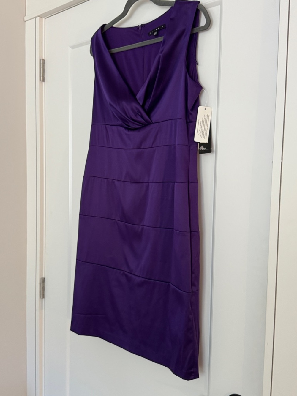 Tiana B. One-Shoulder Purple Sheath Dress